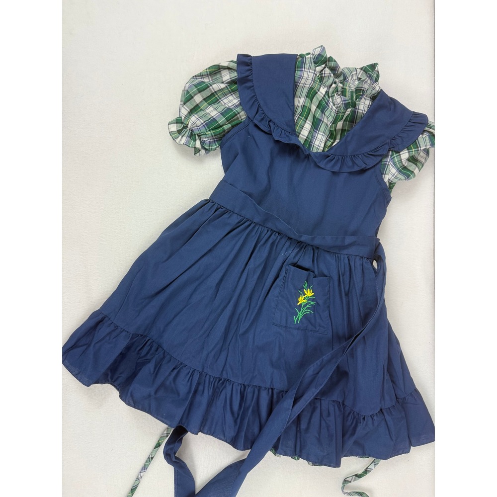 Vintage Disney Winnie the‎ Pooh Dress with Pinafore Girls Size 6 USA